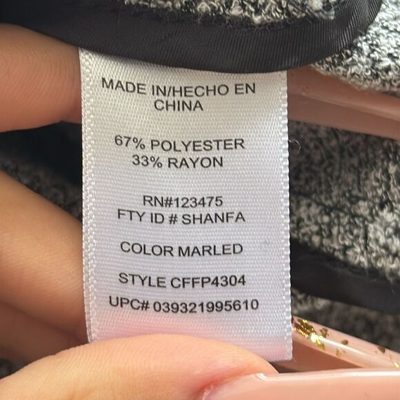 Catherine Malandrino Side Zip Tweed‎ Like Blazer Womens Small Grey Marled - Picture 4 of 6